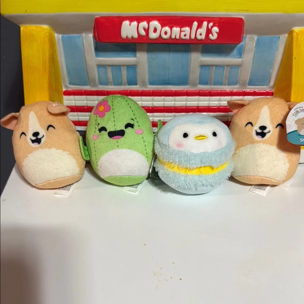 McDonald's Tan and Green Small Pet Plush Toys